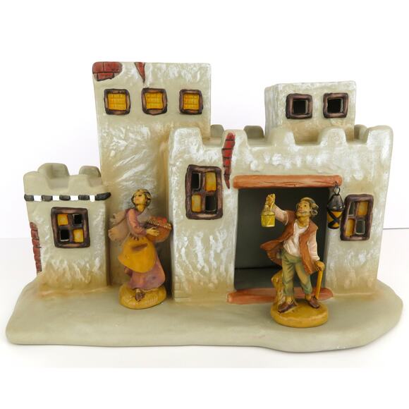 Fontanini Lighted Inn Scene Roman Inc Ceramic Nativity Village Building 54013 - Picture 14 of 16